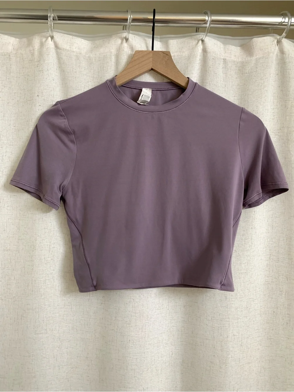 lululemon athletica Wunder Most Cropped Crew Tee Mauve Medium